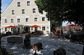 Banner Biergarten Böbrach Eck