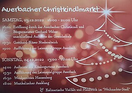 Banner Auerbacher Christkindlmarkt