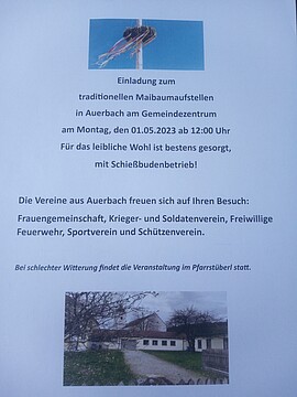 Banner Maibaumaufstellen