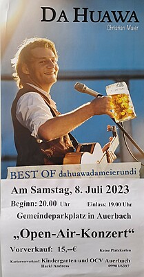 Banner Open-Air-Konzert "Best of dahuawadameierundi"